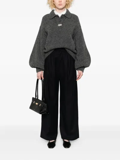 Susanne Bommer Pleated Pants In Black