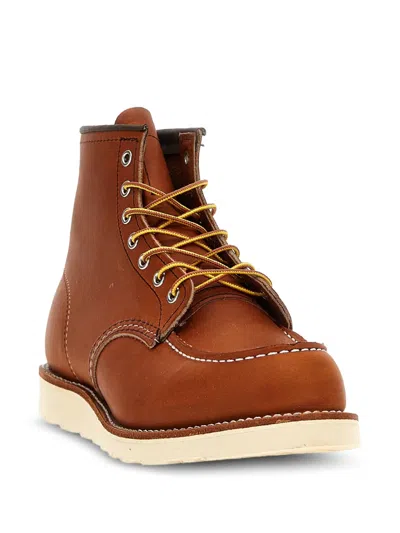Red Wing Shoes Classic Moc Lace-up Boots For Men In Brown