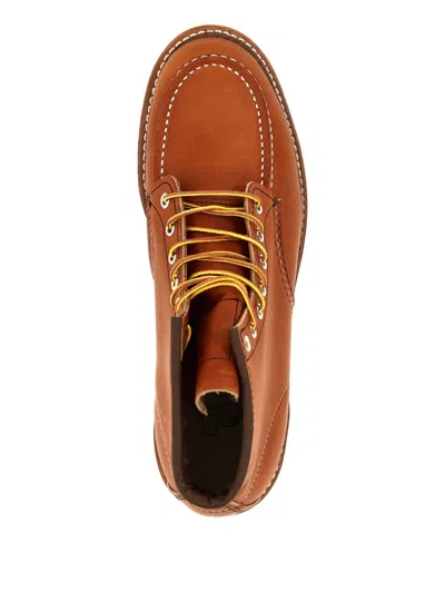 Red Wing Shoes Classic Moc Lace-up Boots For Men In Brown