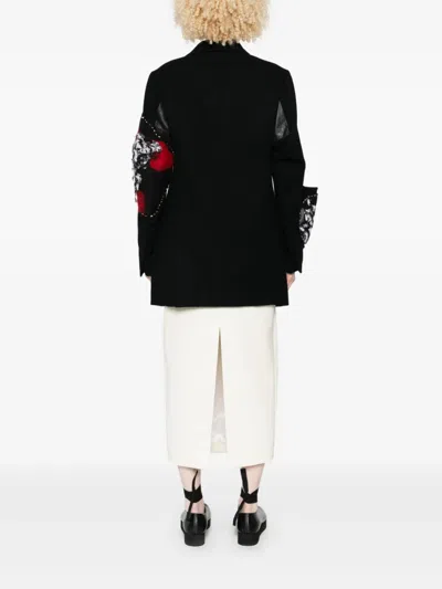 Yohji Yamamoto Wool Panelled Jacket In Black
