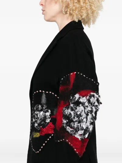 Yohji Yamamoto Wool Panelled Jacket In Black