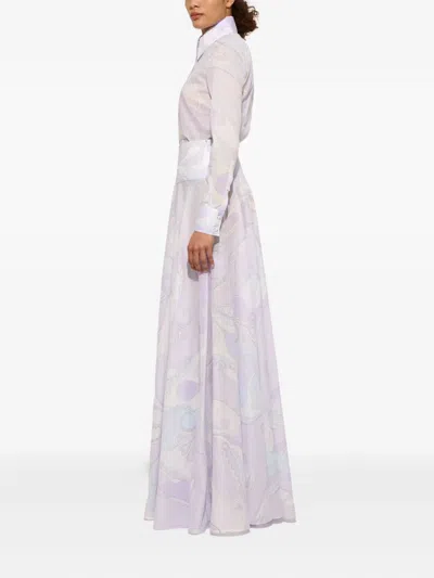 ORCHIDEE-PRINT COTTON SHIRT