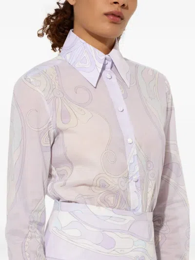 ORCHIDEE-PRINT COTTON SHIRT