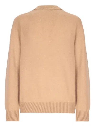 Laneus Merino Wool And Cashmere Blend Sweater In Neutral
