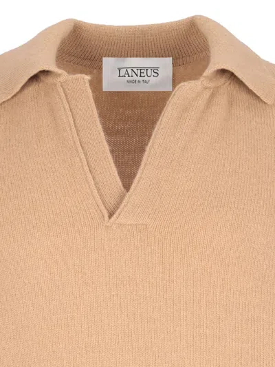 Laneus Merino Wool And Cashmere Blend Sweater In Neutral