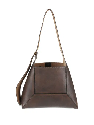 Jimmy Choo Medium Diamond Shoulder Bag In Brown