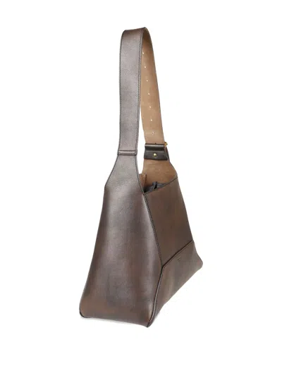 Jimmy Choo Medium Diamond Shoulder Bag In Brown