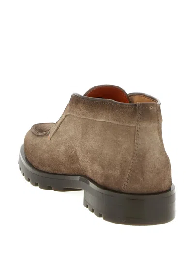 Santoni 'rock' Ankle Boots In Brown