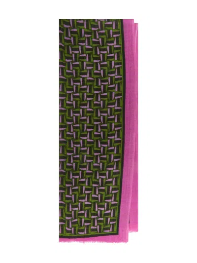 Maliparmi Geometric-pattern Scarf In Green