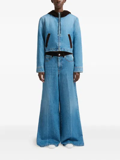 Marni Jeans With Appliqué In Blue