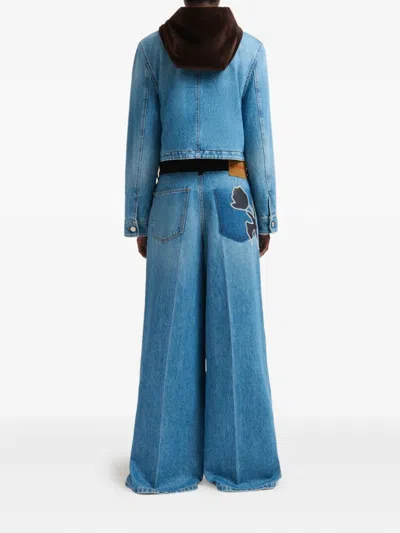 Marni Jeans With Appliqué In Blue