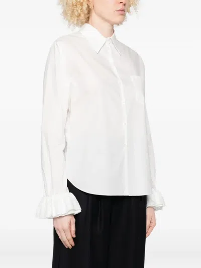Susanne Bommer Ruffled-cuff Shirt In White