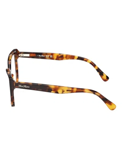 Max Mara Tortoiseshell Clip-on Glasses In Brown