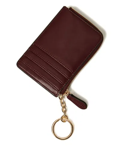 Twinset Zip-around Cardholder In Brown
