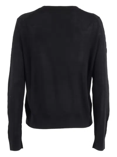 Ballantyne Ribbed Neckline Wool Pullover In Animal Print