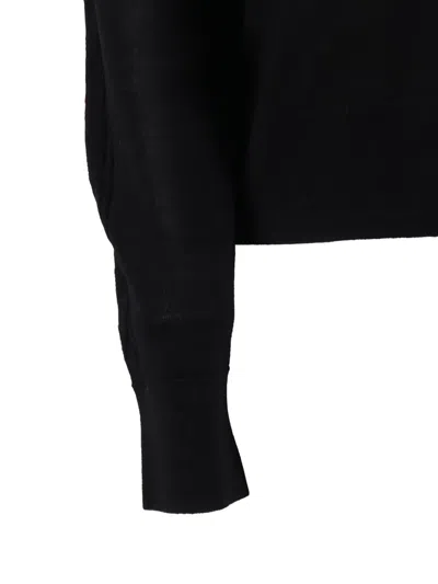 Ballantyne Ribbed Neckline Wool Pullover In Animal Print