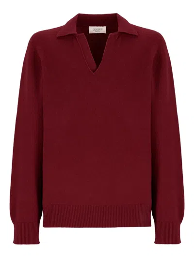 Laneus V-neck Sweater In Red