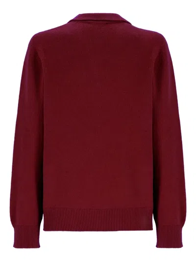 Laneus V-neck Sweater In Red
