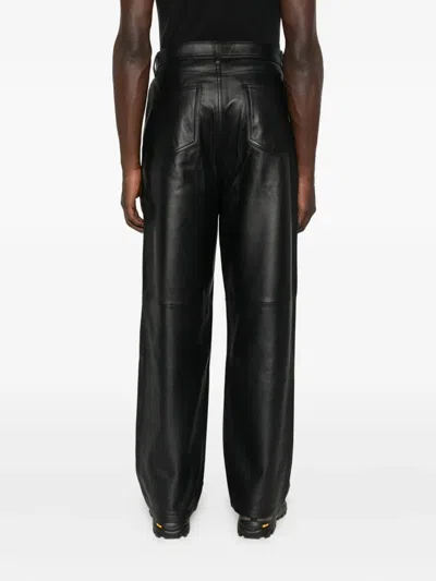 Carter Young Big Ben Leather Trousers In Black