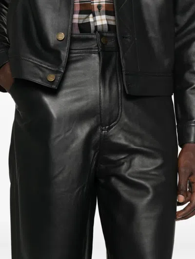 Carter Young Big Ben Leather Trousers In Black