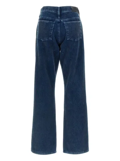 7 For All Mankind Womens Radar Tess Straight-leg High-rise Denim Trousers In Blue