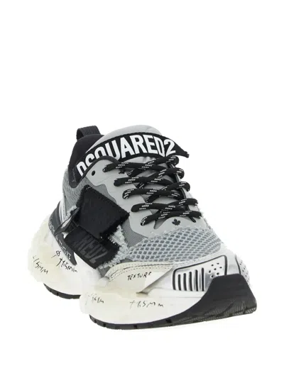 Dsquared2 Faster Mesh-inserts Sneakers In Gray