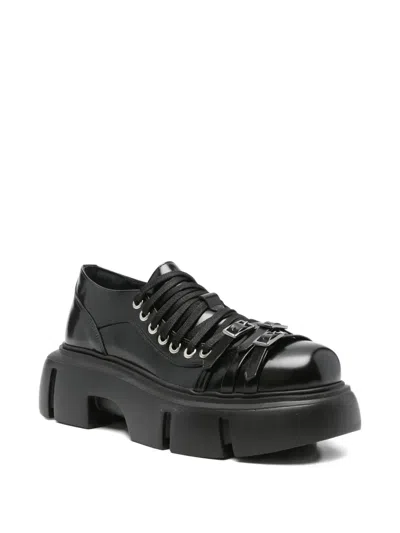 Simone Rocha Buckle-strap Platform Boots In Black