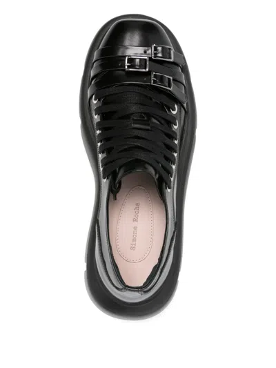 Simone Rocha Buckle-strap Platform Boots In Black