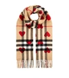 BURBERRY Classic Cashmere Check Heart Scarf