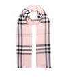 BURBERRY Silk and Wool Ombre Check Scarf