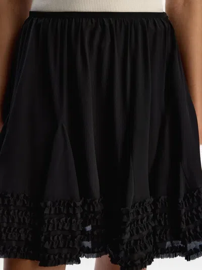 分层式荷叶边半身裙