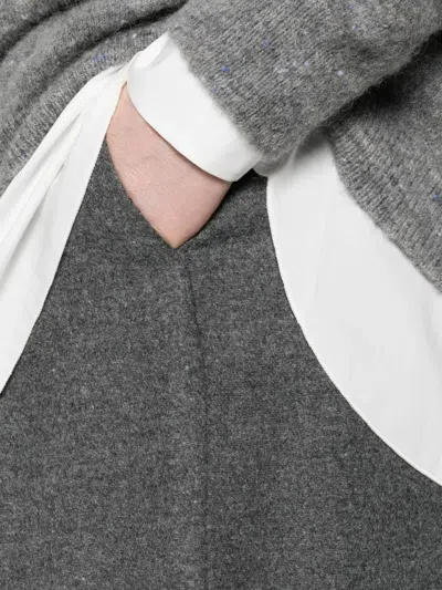 Susanne Bommer Cotton Blend Trousers In Gray