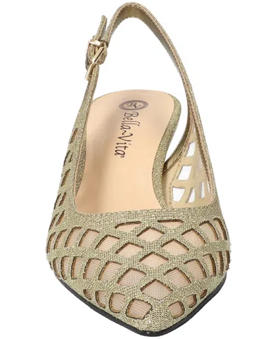Bella Vita Women's Noel Slingback Pointed Toe Pumps In Gold