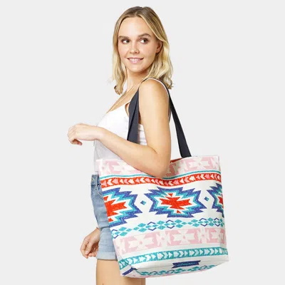 Fashnzfab Solid Patterned Beach Tote Bag In Multi