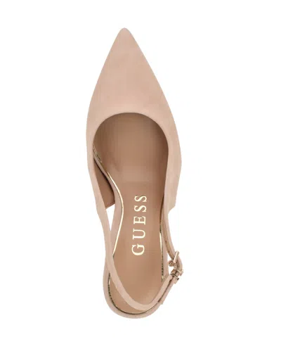 Guess Women's Princelsa Pointed Toe Slingback Pumps In Neutral