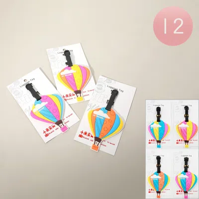 Fashnzfab 12pcs - Hot Air Balloon Luggage Bag Tags In Multi