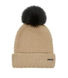 BURBERRY Fur Pom Pom Beanie