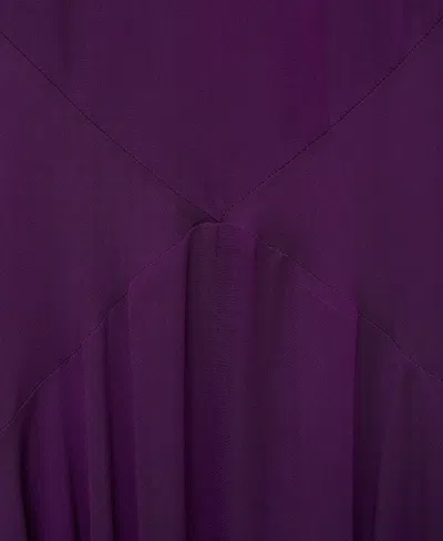 Mango Halter-neck Pleated Dress Purple In Purple