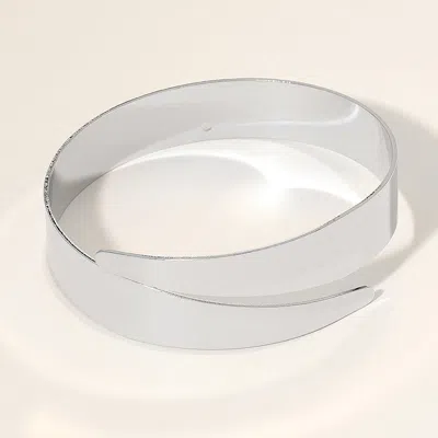 Fashnzfab Metal Wrapped Bangle Bracelet Rhodium In Multi