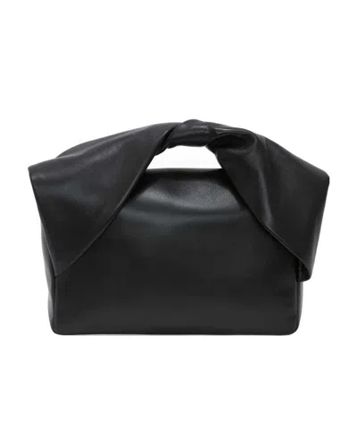 Jw Anderson Nano Twister Chain-linked Crossbody Bag In Black