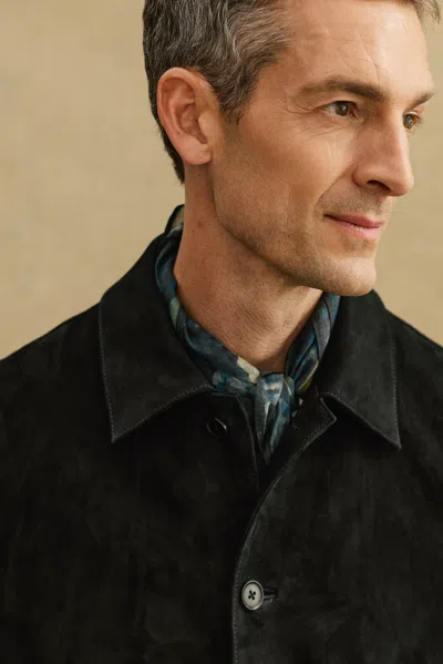 A Days March Algot Suede Overshirt In Multi