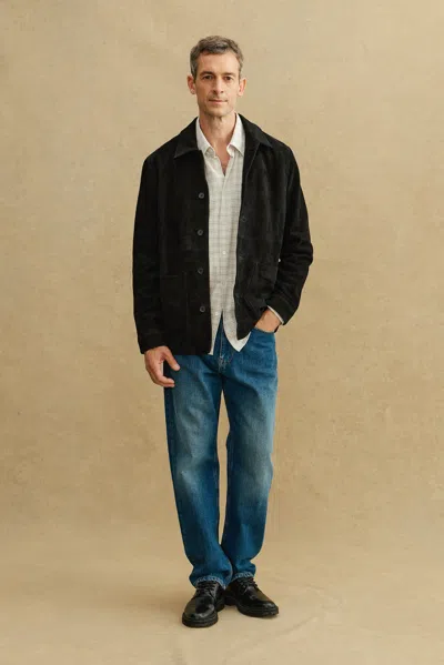 A Days March Algot Suede Overshirt In Multi