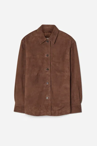A Days March Penny Suede Overshirt In Brown