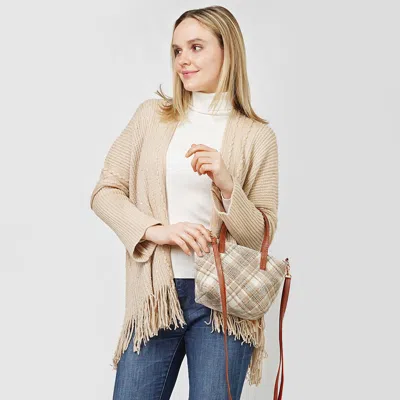 Fashnzfab Plaid Check Patterned Tote / Crossbody Bag In Multi