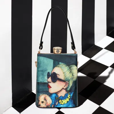 Fashnzfab Lady Printed Top Handle Mini Bag / Crossbody Bag In Multi