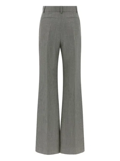 Valentino Houndstooth Stretched Trousers In Gray