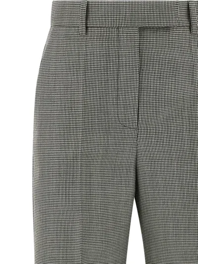 Valentino Houndstooth Stretched Trousers In Gray