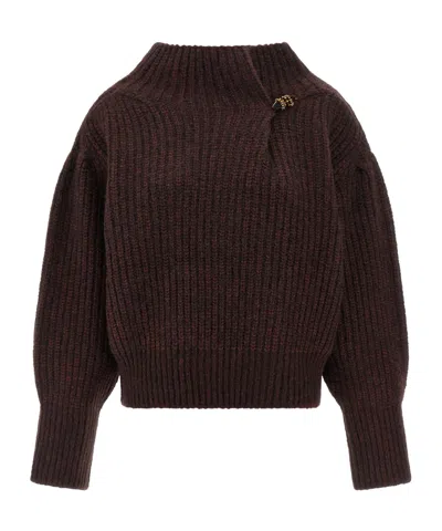 Dries Van Noten Women Oversized Sweater In Wool And Alpaca In Brown