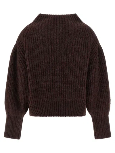 Dries Van Noten Women Oversized Sweater In Wool And Alpaca In Brown