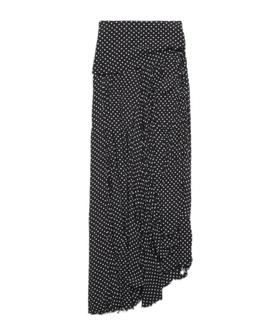 Balenciaga Women's Tucked-in Maxi Skirt In Black/ecru In Multi
